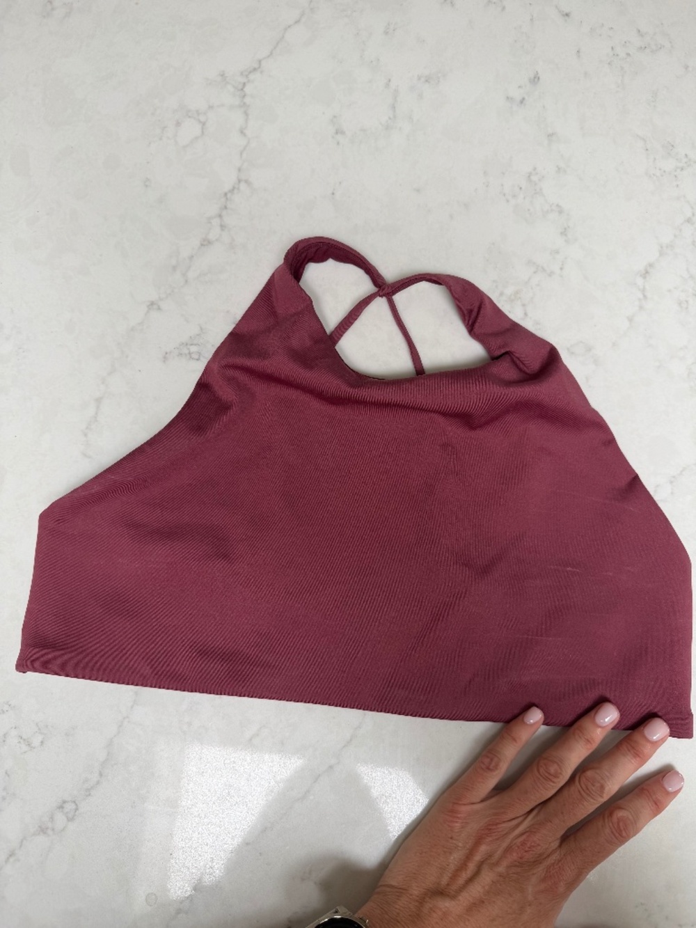 Left On Friday Hi Dive Bikini Top Plum XL